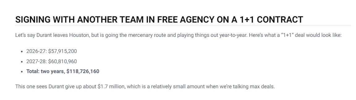 那么这份三, 杜兰特续约, 三年最高